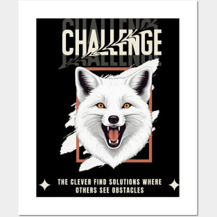 Clever Arctic Fox Posters and Art